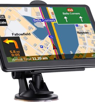 GPS Navigation for Car, Latest 2025 Map,7 inch Touch Screen Real Voice Spoken Turn-by-Turn Direction Reminding Navigation System for Cars, Vehicle GPS Satellite Navigator with(Free Lifetime Updates)